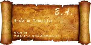Brém Armilla névjegykártya